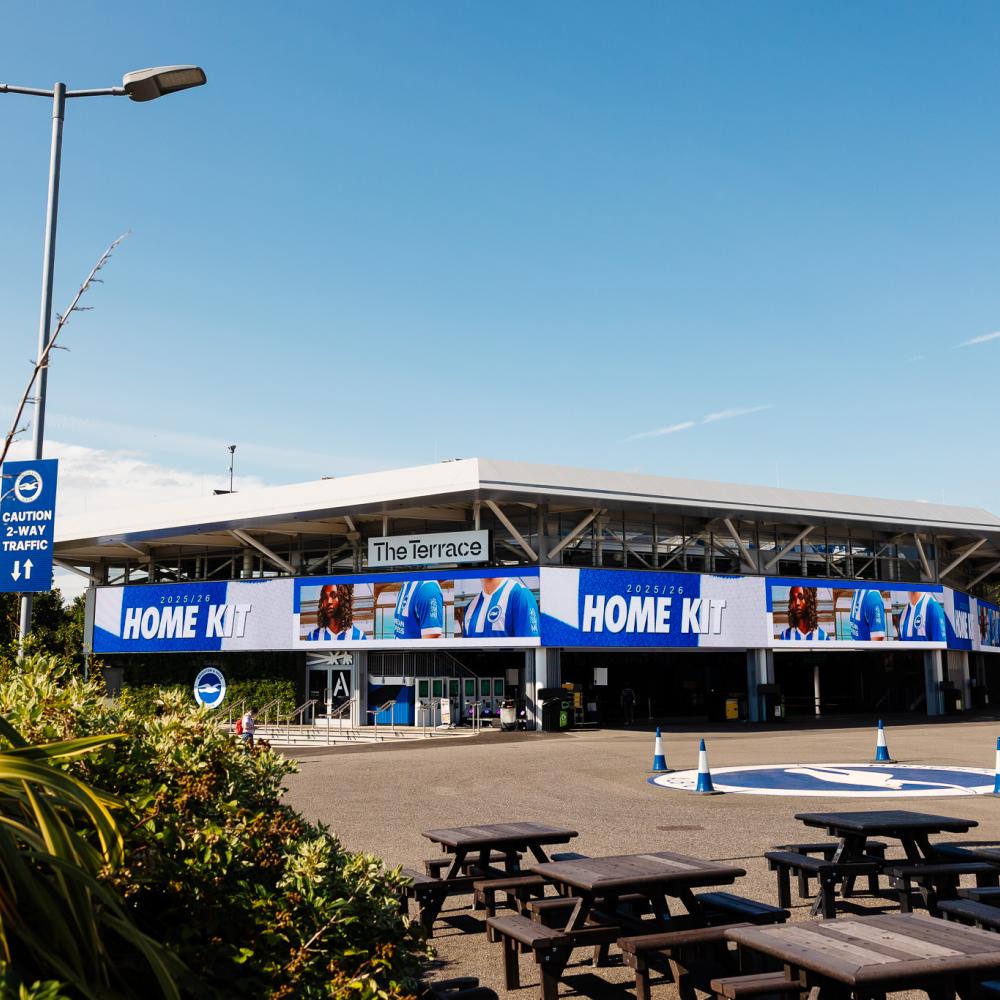 An image of The Terrace in summer at the Amex Stadium