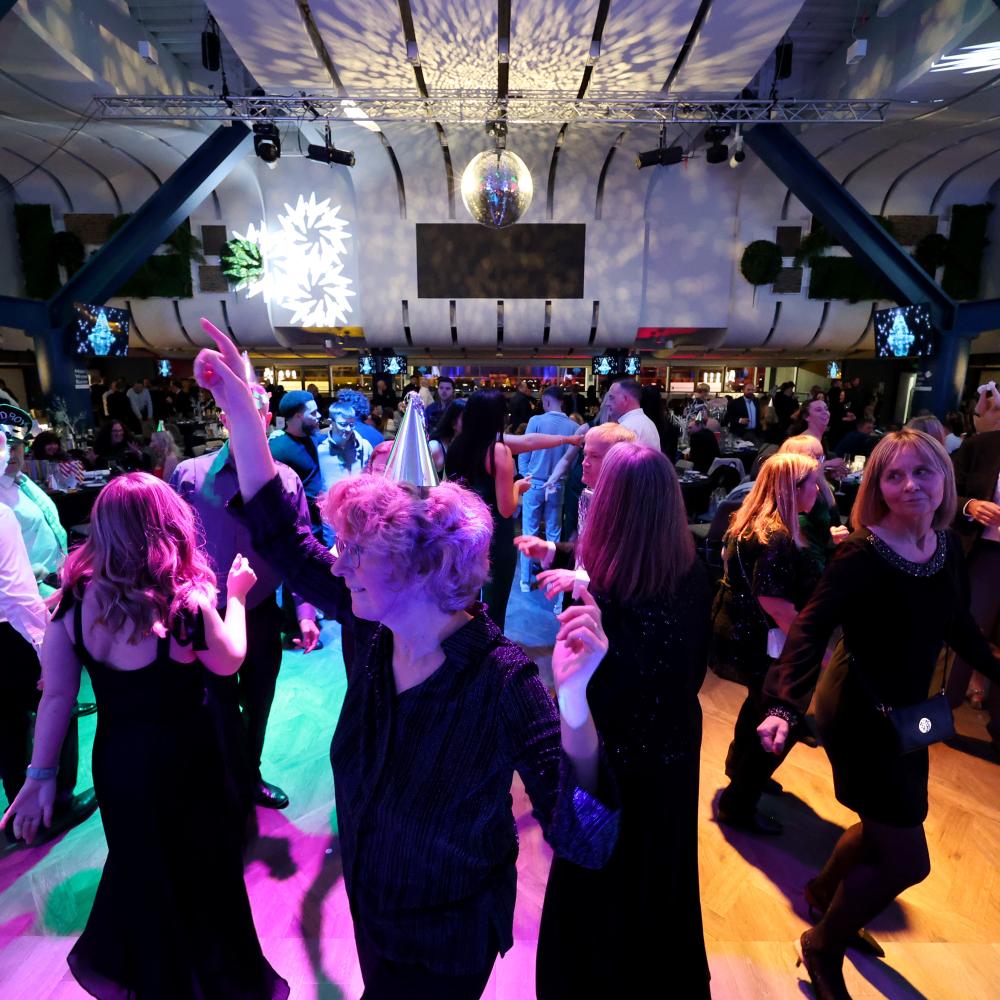 People dancing at Brighton Christmas
