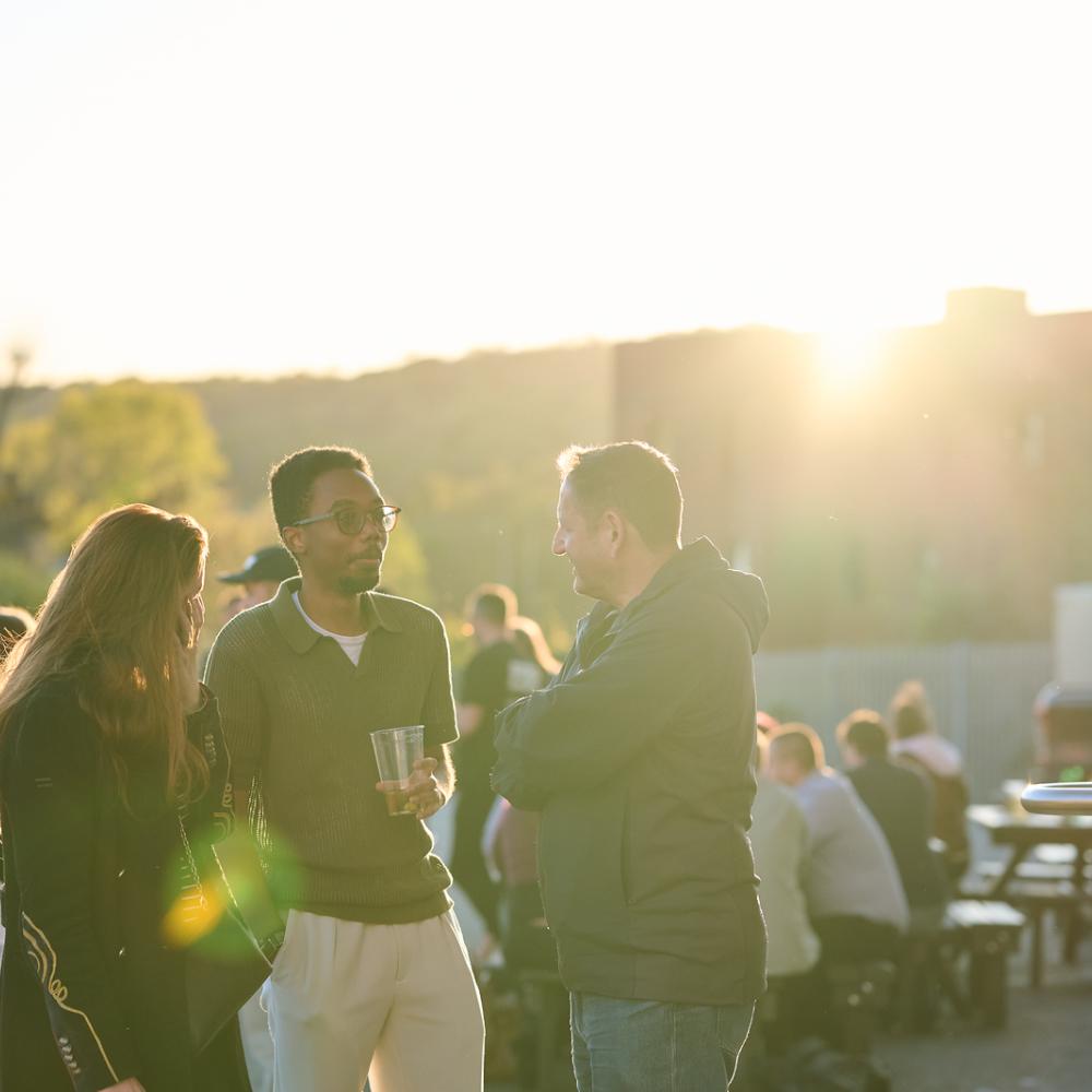 People chatting at The Terrace