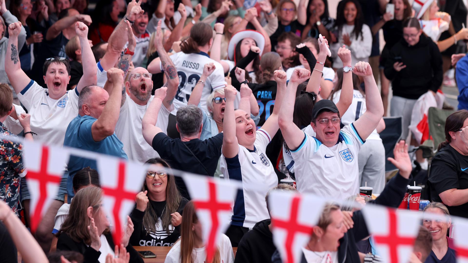 Fans cheering at BHAFC
