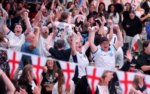 Fans cheering at BHAFC