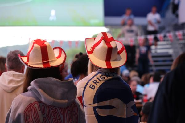 Spectators at The Terrace football screenings